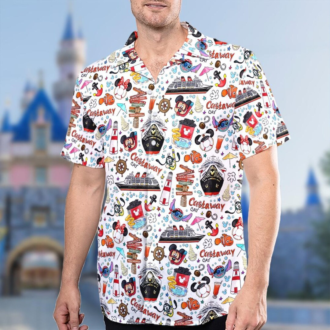 Disney Mickey Mouse, Minnie Mouse, Stitch and Lilo, Finding Nemo Cruise Hawaiian Shirt, Mickey An... | Etsy (US)
