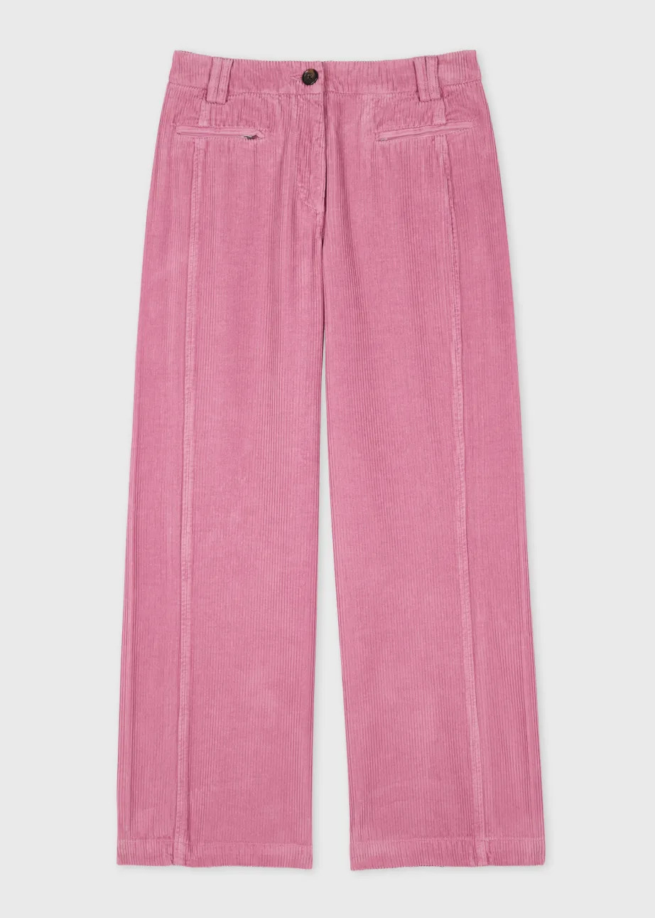 Women's Pink Corduroy Trousers | Paul Smith (Global)
