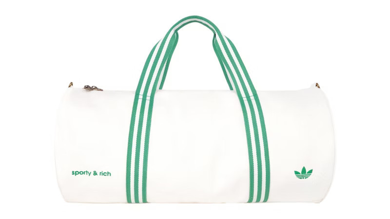 Adidas x Sporty & Rich Duffle Bag in Off White/Court Green | StockX