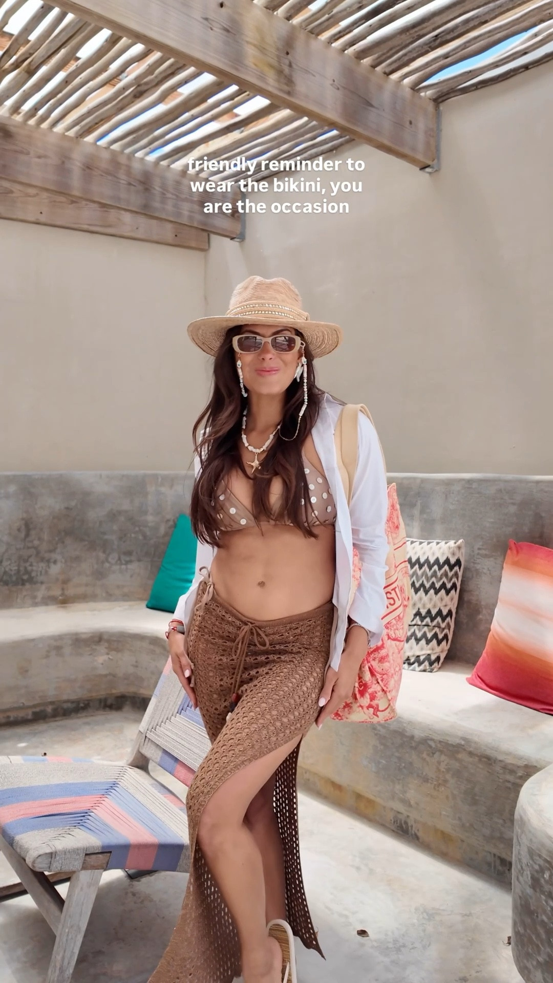 Shells, bikini, cover up, summer hat, beach outfit 
 spring outfits 2026
summer outfits
country concert outfits
graduation dresses
date night outfits
vacation outfits beach
spring dresses
plus size fashion

#LTKootd #LTKSwim #LTKTravel