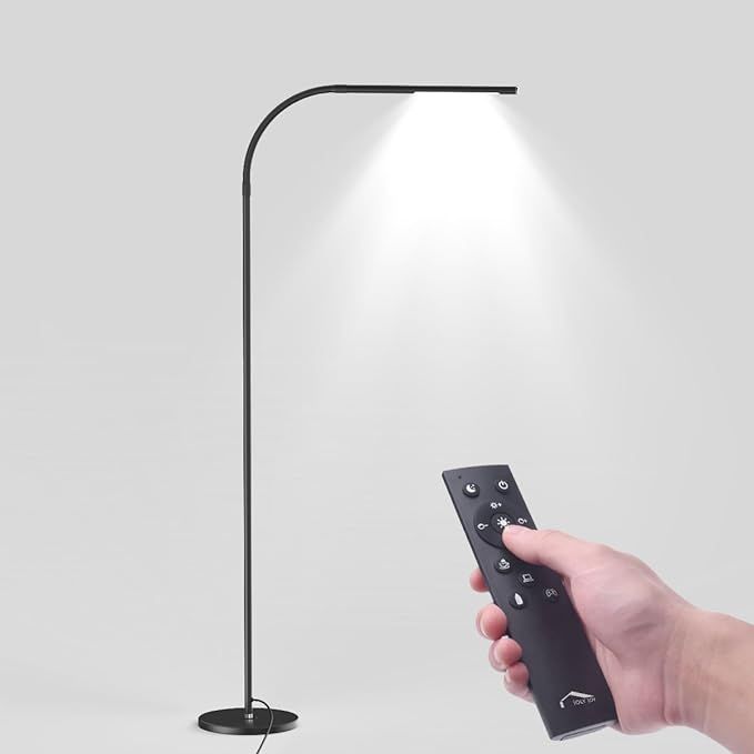 JOLY JOY LED Modern Floor Lamps, Flexible Gooseneck Standing Reading Light W/Stable Base, 4 Color... | Amazon (US)