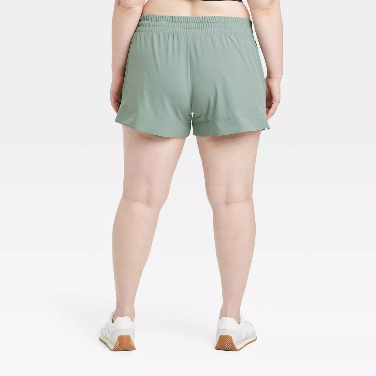 Women's Woven Mid-Rise Shorts 4" - All In Motion™ Sage Green XS: Lightweight, Moisture Wicking,... | Target