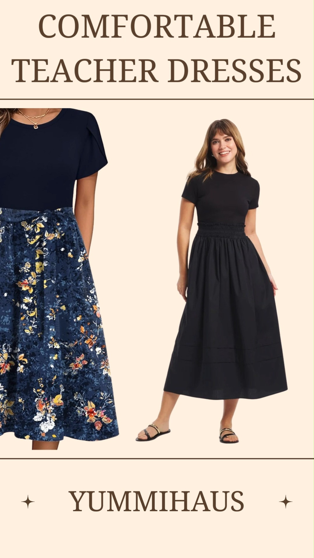 Heading to the classroom in style!

If you are looking for modest, practical, and incredibly stylish workwear outfits, these midi dresses are an absolute must-have. They feature ultra-flattering silhouettes, breezy fabrics, and—most importantly—functional pockets to keep your essentials handy all day long!

From classic solid colors like chic everyday black and warm terracotta orange to playful patterns like timeless polka dots, nautical navy stripes, and bold floral prints, there is a look here for every educator. These versatile pieces seamlessly transition from morning arrival and standing at the whiteboard to recess duty and after-school meetings. Style them casually with comfy flat slides or dress them up with low block heels for a polished school look.

Click the link to shop these teacher style essentials, classroom outfits, and business casual wardrobe staples!

#TeacherDresses #TeacherStyle #BackToSchoolOutfits #ClassroomFashion #ComfortableWorkwear #MidiDresses #ModestFashion #TeacherHaul #WorkwearInspiration #OOTD #BusinessCasual #DressesWithPockets #SchoolStyle #Yummihaus #SpringFashion #FallTeacherOutfits #EverydayStyle 

 #LTKSeasonal #LTKMidsize #LTKWorkwear