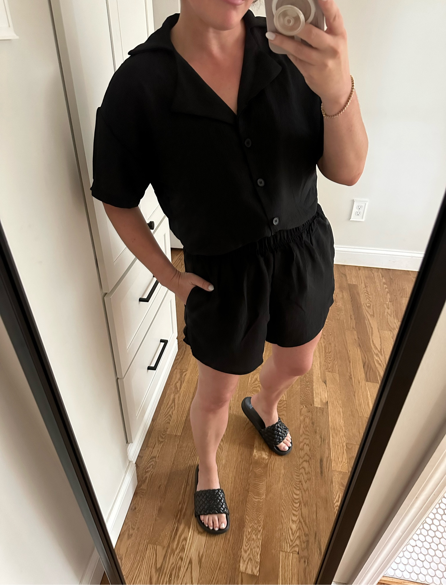 cutest little 2 piece set for summer & it’s only $20 right now! wear together or as separates - elastic waist, has pockets, functional buttons, good sleeve length & a cute collar. available in a handful of colors, I’m in the small 

@walmartfashion #walmartpartner @walmart #walmartfashion 

#LTKSeasonal #LTKFindsUnder50 #LTKOver40