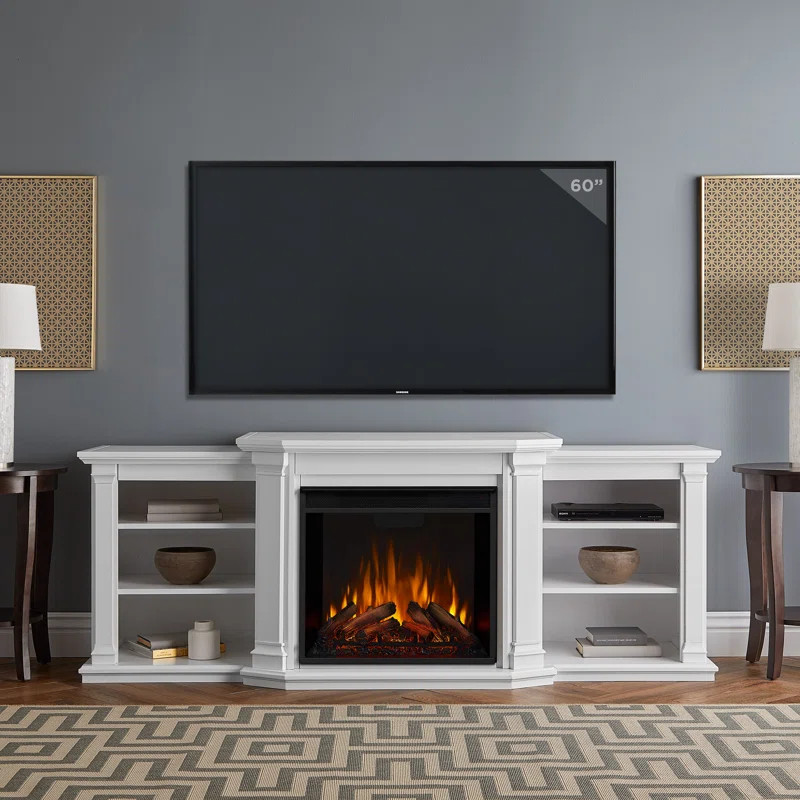 Valmont 74'' TV Stand with Fireplace | Wayfair North America
