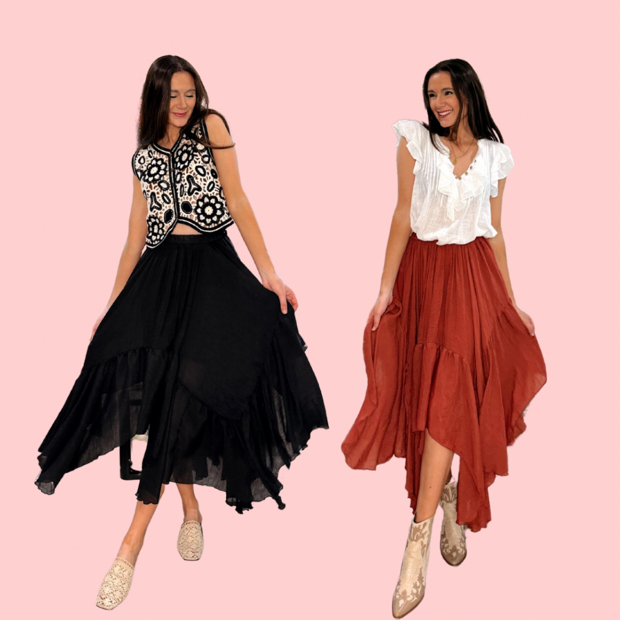 Skirt is NOT see through!! (Photos on Amazon do not reflect the opaque nature of these skirts)
Size up in the skirt! I’m wearing a small and the elastic fits more like an XS.

#LTKFindsUnder50 #LTKStyleTip