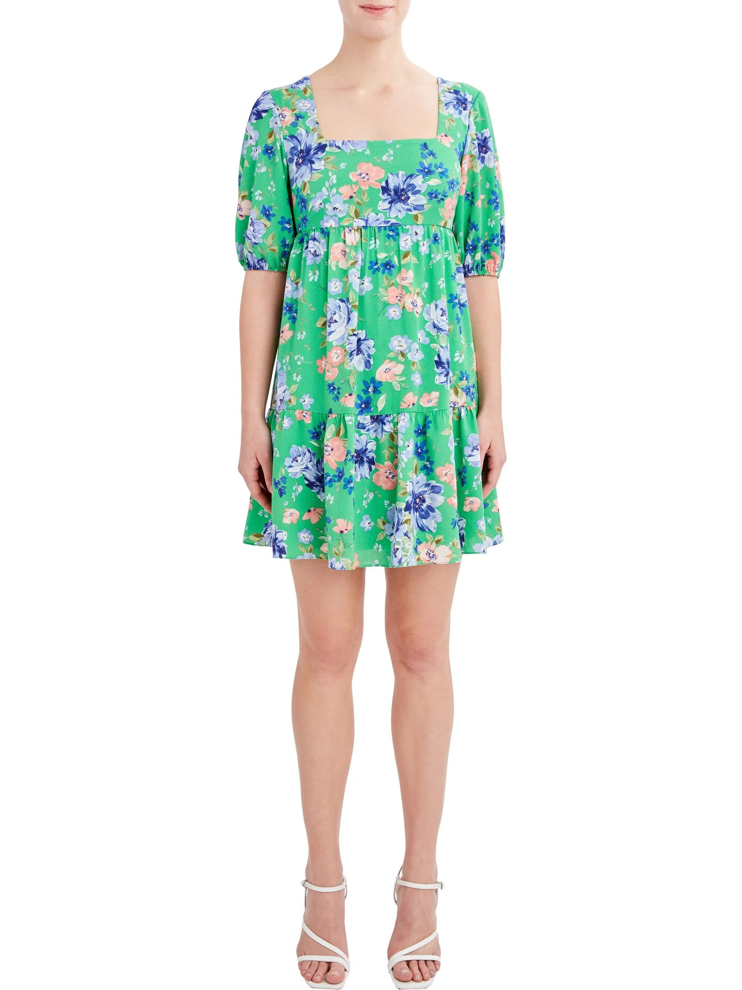 BCBG Paris Women's Juniors Puff Sleeve Dress - Walmart.com | Walmart (US)