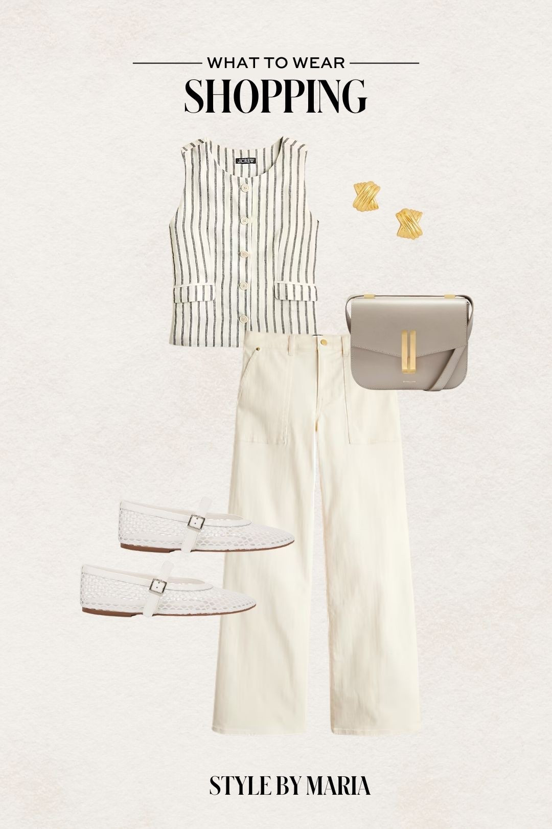 Casual spring outfit
Jcrew striped vest
Jcrew cargo pants
Tony bianco mesh flats
Demellier crossbody bag on sale 

#LTKFindsUnder100 #LTKSaleAlert #LTKShoeCrush