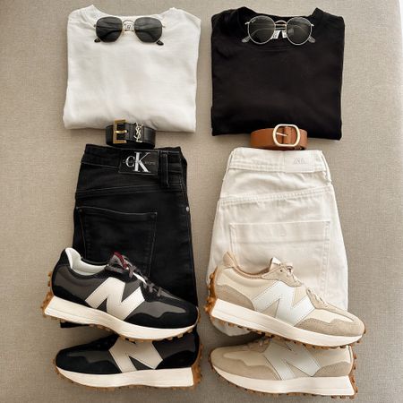 Which outfit, left or right 🫶🏼 

#outfitflatlay #newbalance327

#LTKxPrimeDay #LTKstyletip #LTKshoecrush