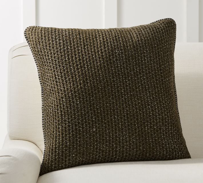 Thermal Sherpa Back Knit Pillow Covers | Pottery Barn (US)