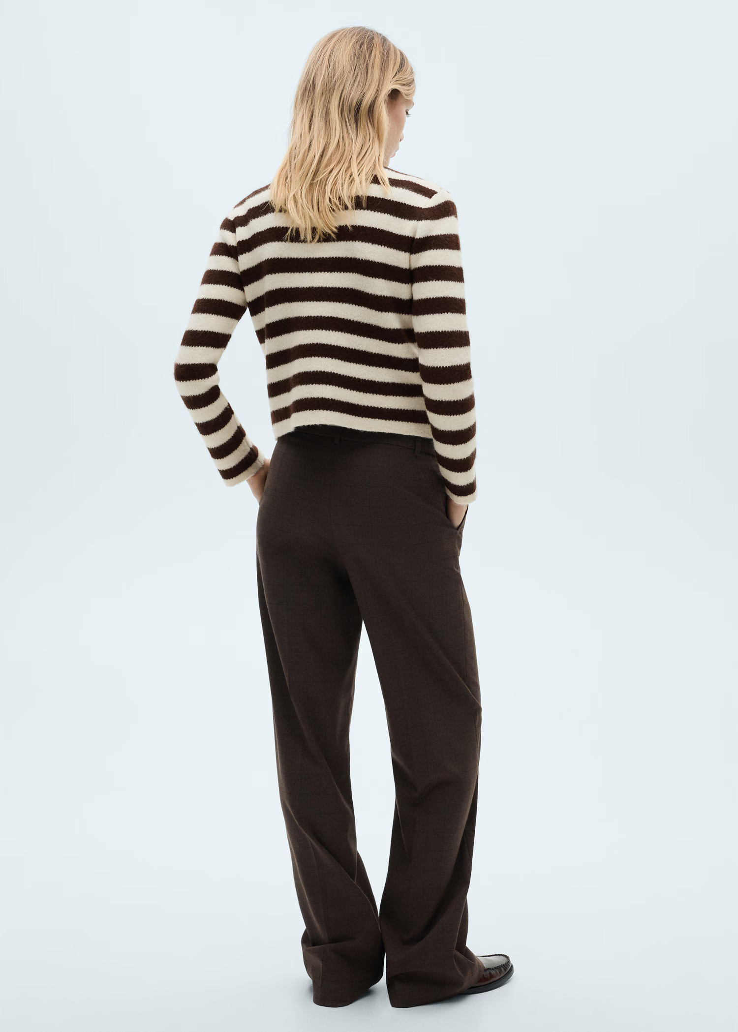 Striped cardigan with buttons - Women | MANGO United Kingdom | MANGO (UK)