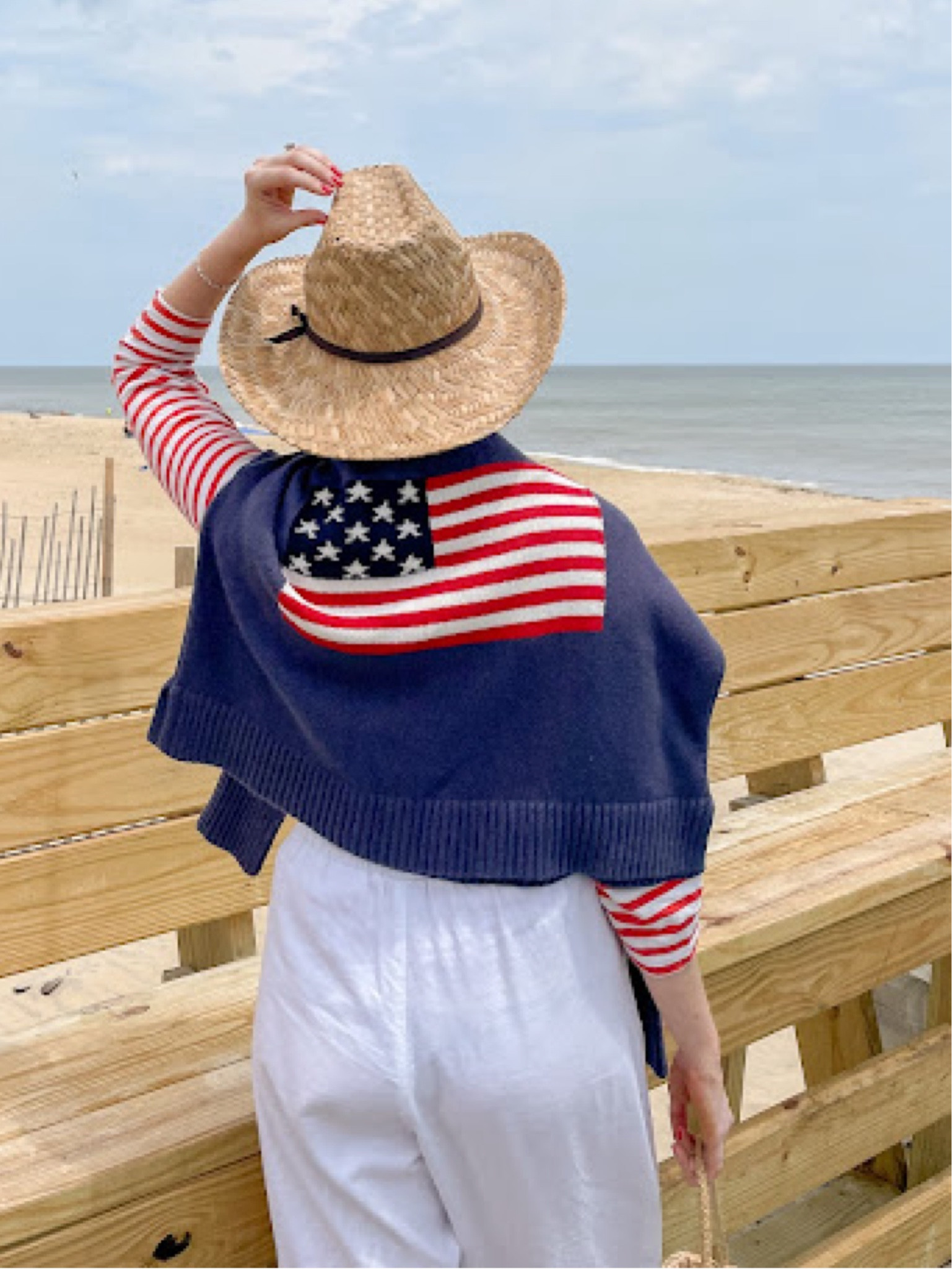American flag sweaters! 

Memorial Day outfit 
Fourth of July outfit 
Summer outfit 
4th of July outfit 

#LTKSaleAlert #LTKSeasonal