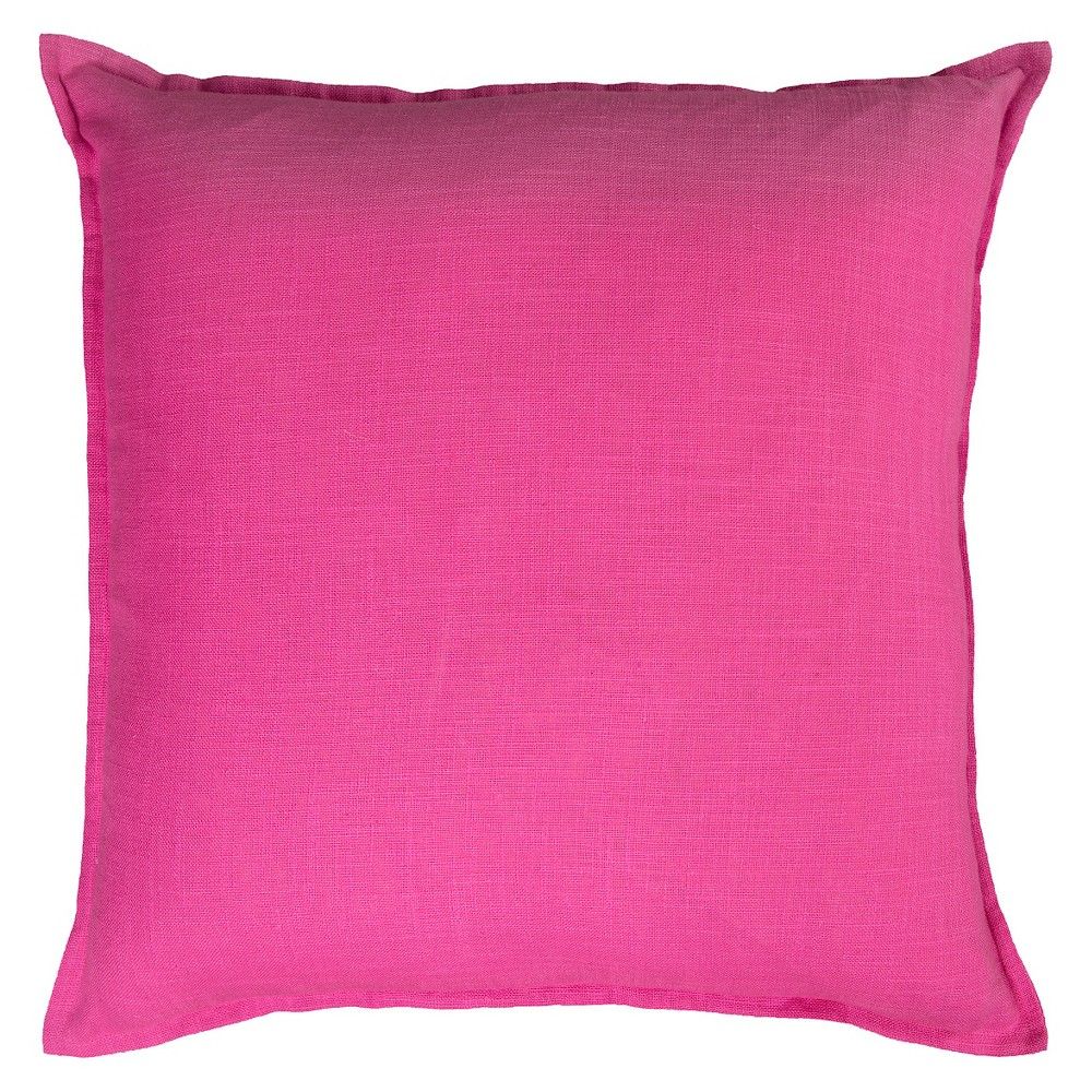 20""x20"" Solid Throw Pillow Hot Pink - Rizzy Home | Target