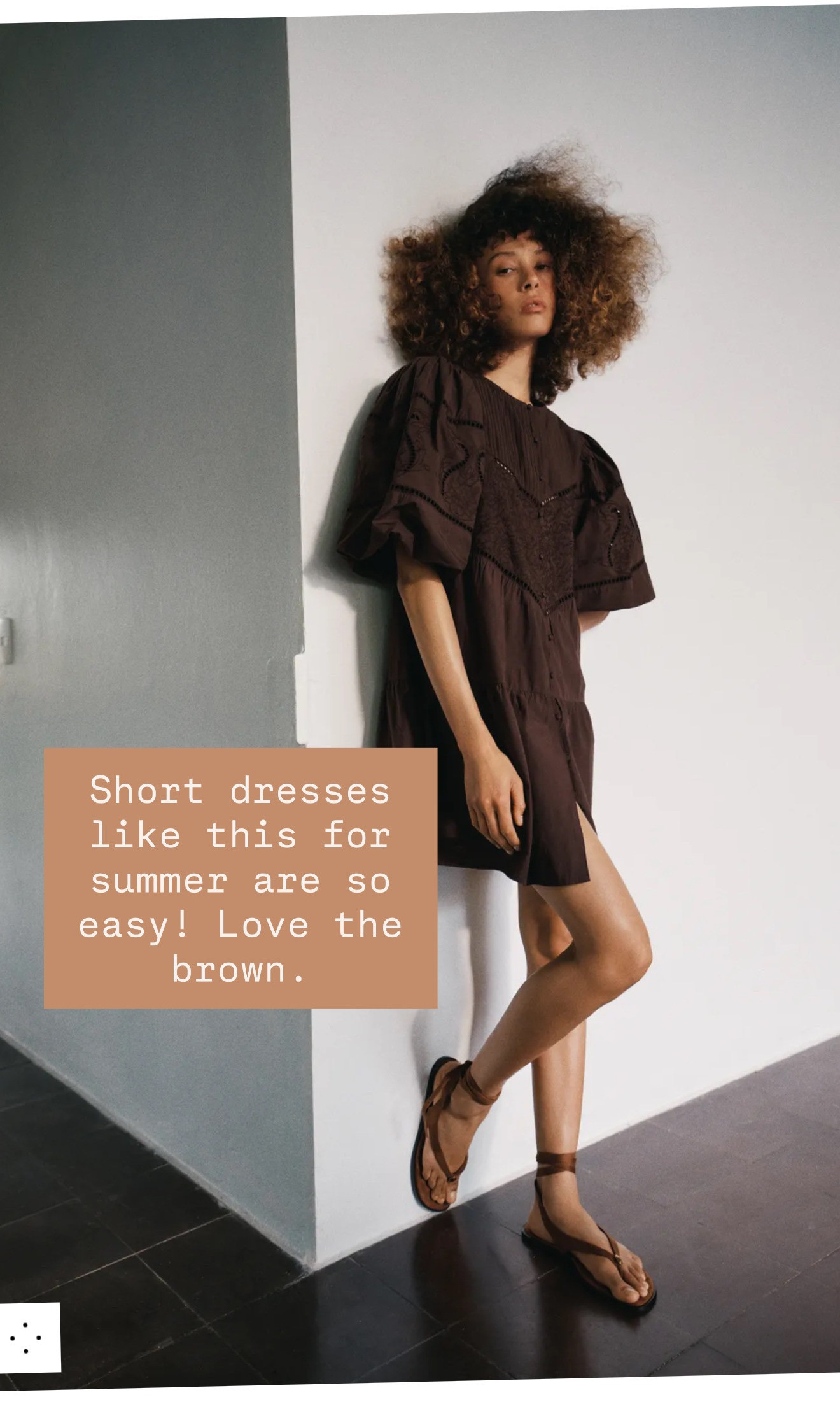 Always looking for easy dresses that you can just throw on & go! Love this brown one with the eyelet details! So pretty!

Loverly Grey, Zara, brown dress, summer dress, mini dress 

 #LTKSeasonal