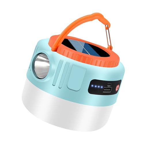 XINNIKESI Camping Gear, Waterproofs Solar Camping Hanging Light USB Rechargeable Outdoor Tent Lamp LED Emergencies Light with Remote Control | Amazon (US)