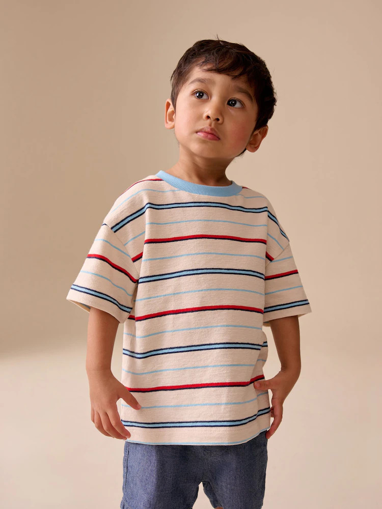 White/Red/Blue Short Sleeve Stripe T-Shirt (3mths-7yrs) (3mths-7yrs) | Next US
