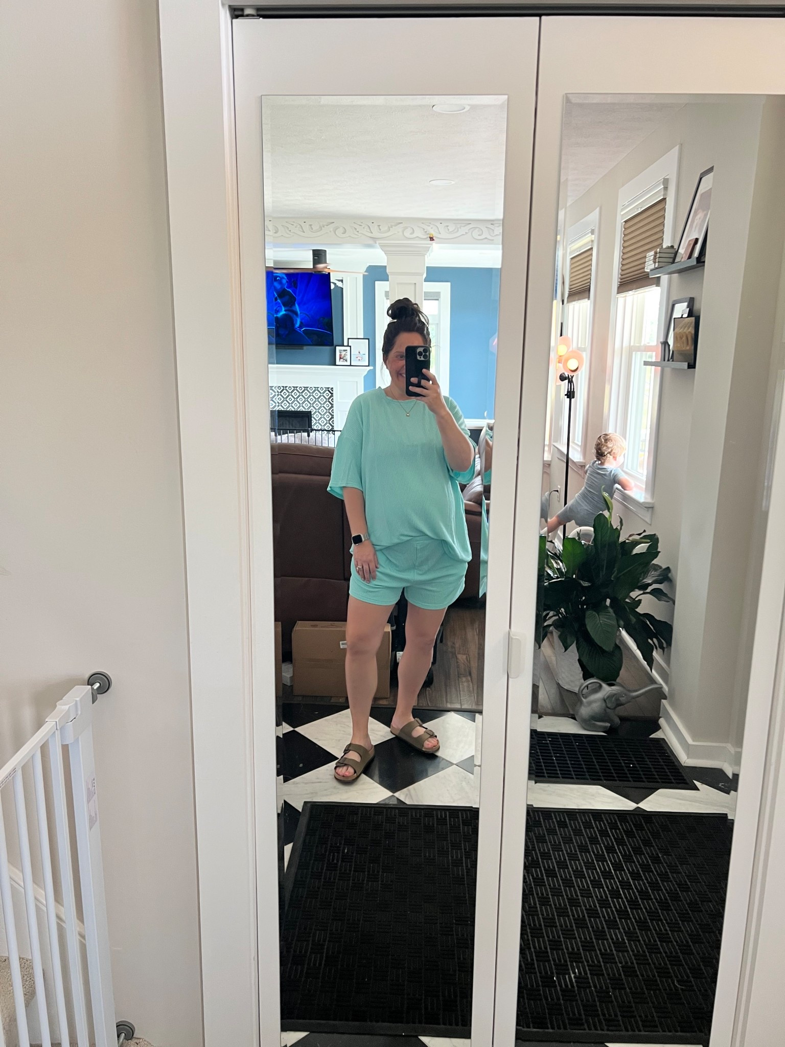 Two piece non-maternity set that is worth buying in every single color. Great material and not heavy in this summer heat. 

I did size up for the bump  

#LTKBump #LTKBaby #LTKFindsUnder50