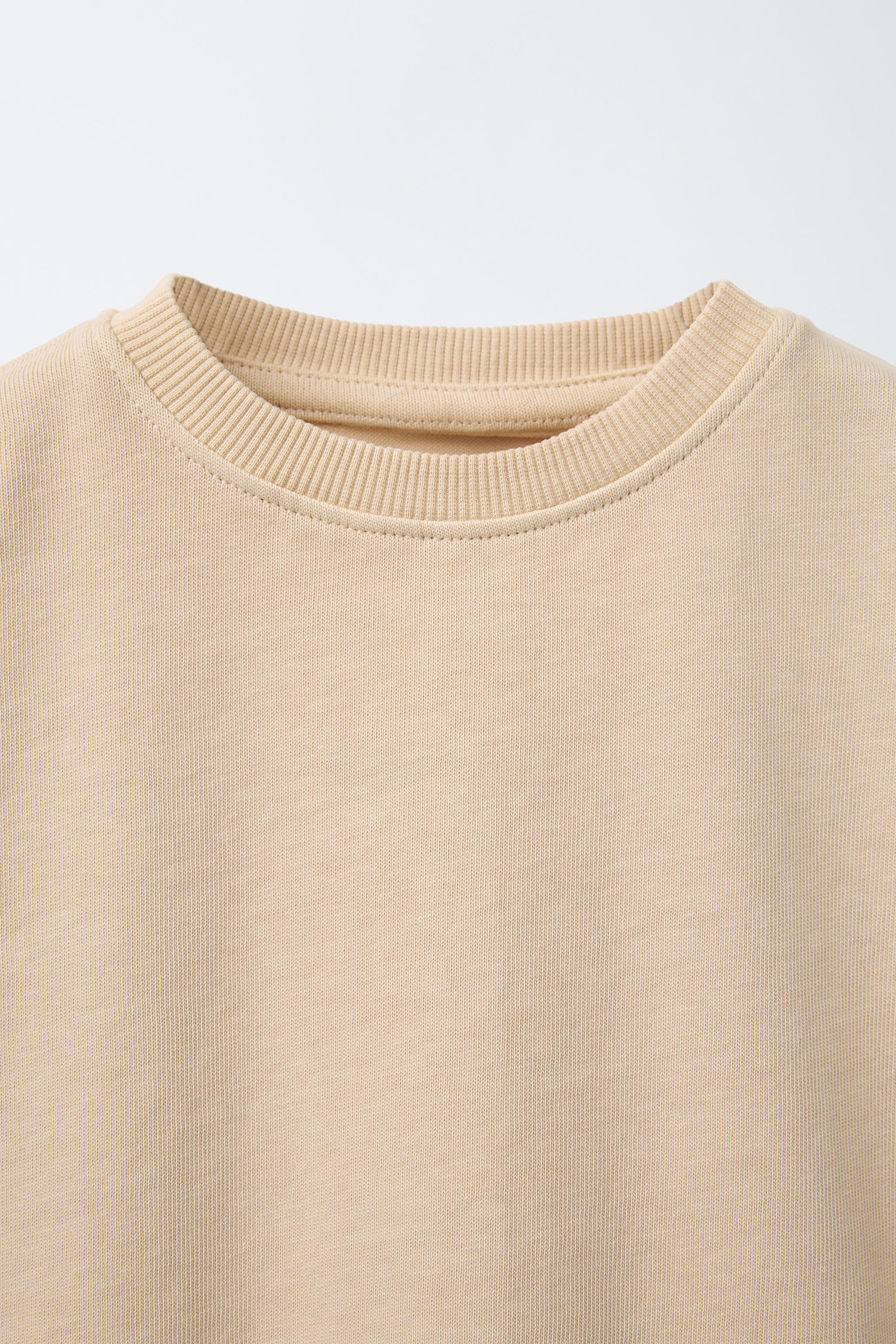 PLAIN WIDE LEG T-SHIRT AND PANTS SET | Zara US