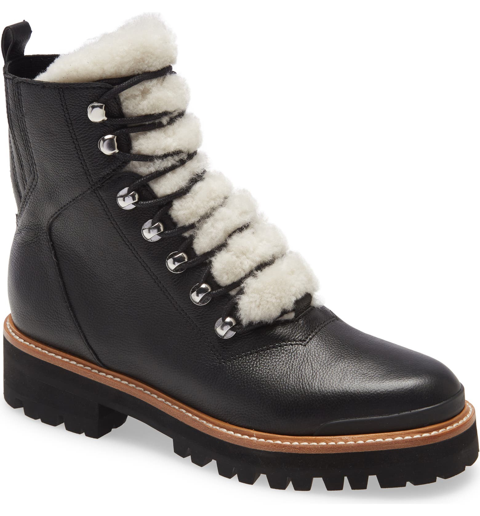 Izzie Genuine Shearling Lace-Up Boot | Nordstrom