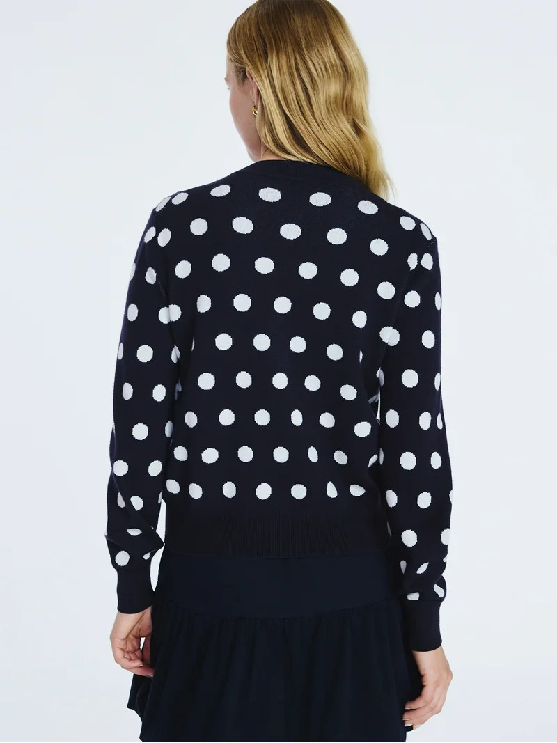 Free Assembly Women's and Women's Plus Solid, Stripe, & Print Classic Cozy Yarn Cardigan Sweater,... | Walmart (US)