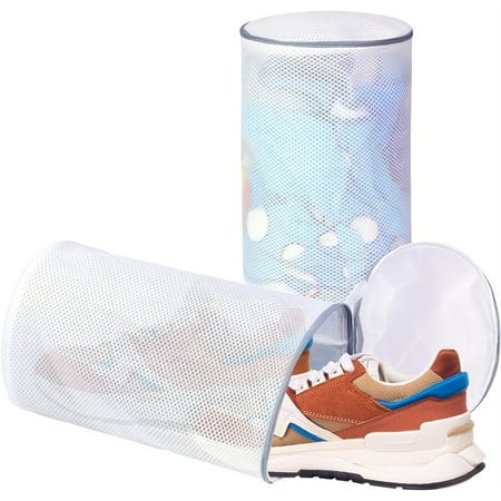 Tutuviw Shoe Washing Machine Bag 2 Pack Honeycomb Mesh Shoe Laundry Bag Mesh Laundry Bags with Zipper for Sneakers Running Shoes Sock | Walmart (US)