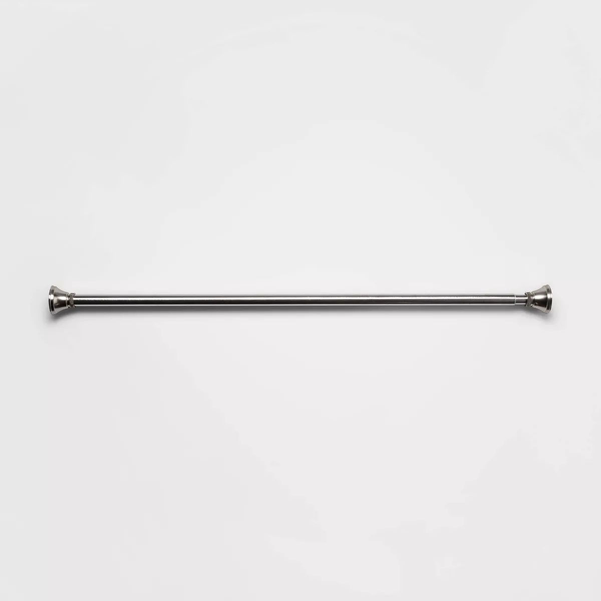 72" Rust Proof Stainless Steel Two-Way Mount Taper Finial Shower Curtain Rod Nickel - Threshold... | Target