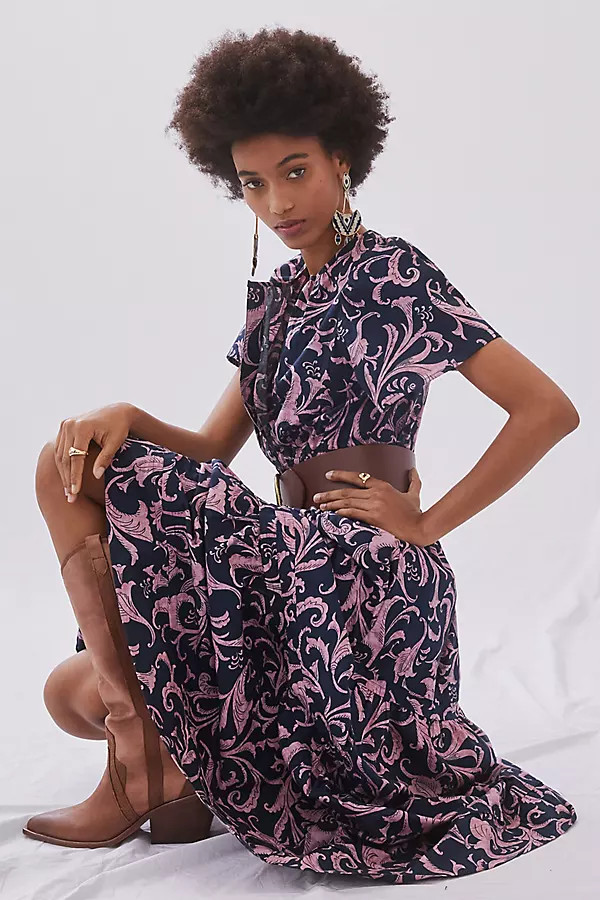Somerset Maxi Dress By Anthropologie in Blue Size L | Anthropologie (US)