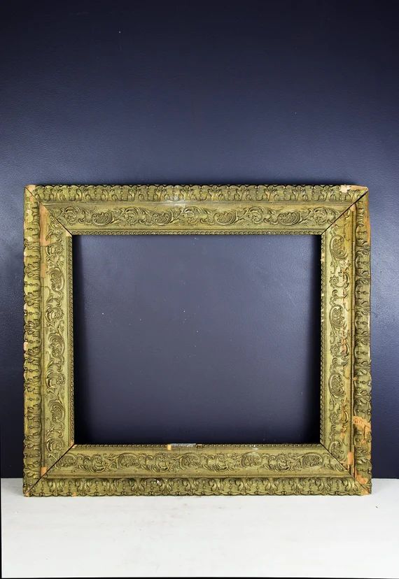 Antique Wood Frame, Distressed Frame, Aged Gold Frame, Ornate Gesso Frame, Empty frame, French ho... | Etsy (CAD)