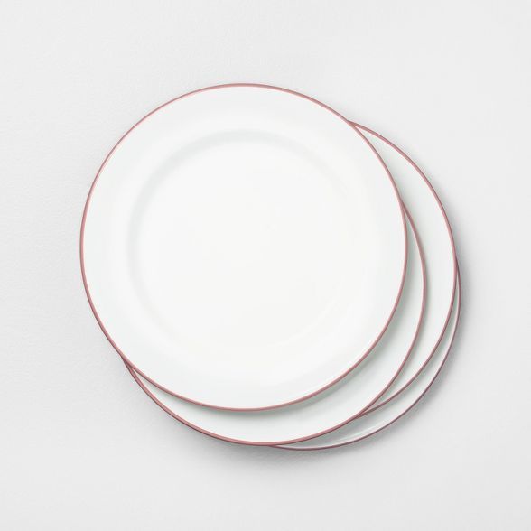 Enamel Dusty Rose Rim Dinner Plate - Hearth & Hand™ with Magnolia | Target
