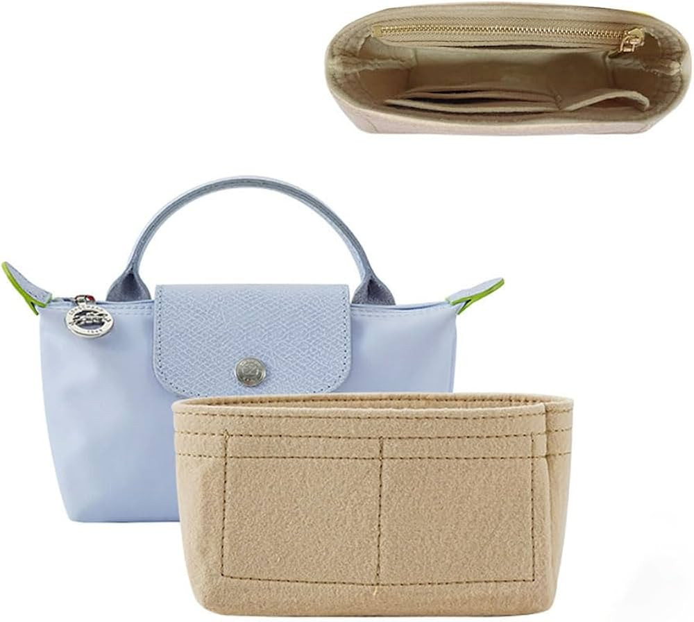 Chispee Bag Organizer for Longchamp Small Tote Bag Timid Bag Storage & Finishing Inner Bag Liner Handbags Insert Organizer fit Mini Size | Amazon (US)