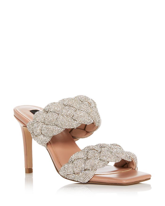 AQUA Women's Braided Rhinestone Double Strap High Heel Sandals - 100% Exclusive Back to Results -... | Bloomingdale's (US)