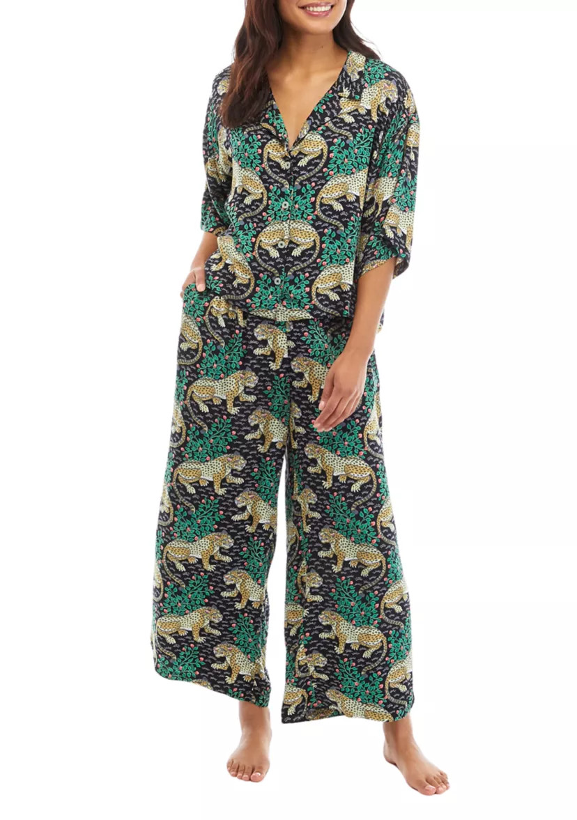 Women's Satin Bagheera Pajama Set | Belk