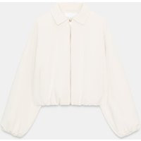 Zara - Zip-Up Puffball Jacket - Ecru - L - Woman | Zara UK