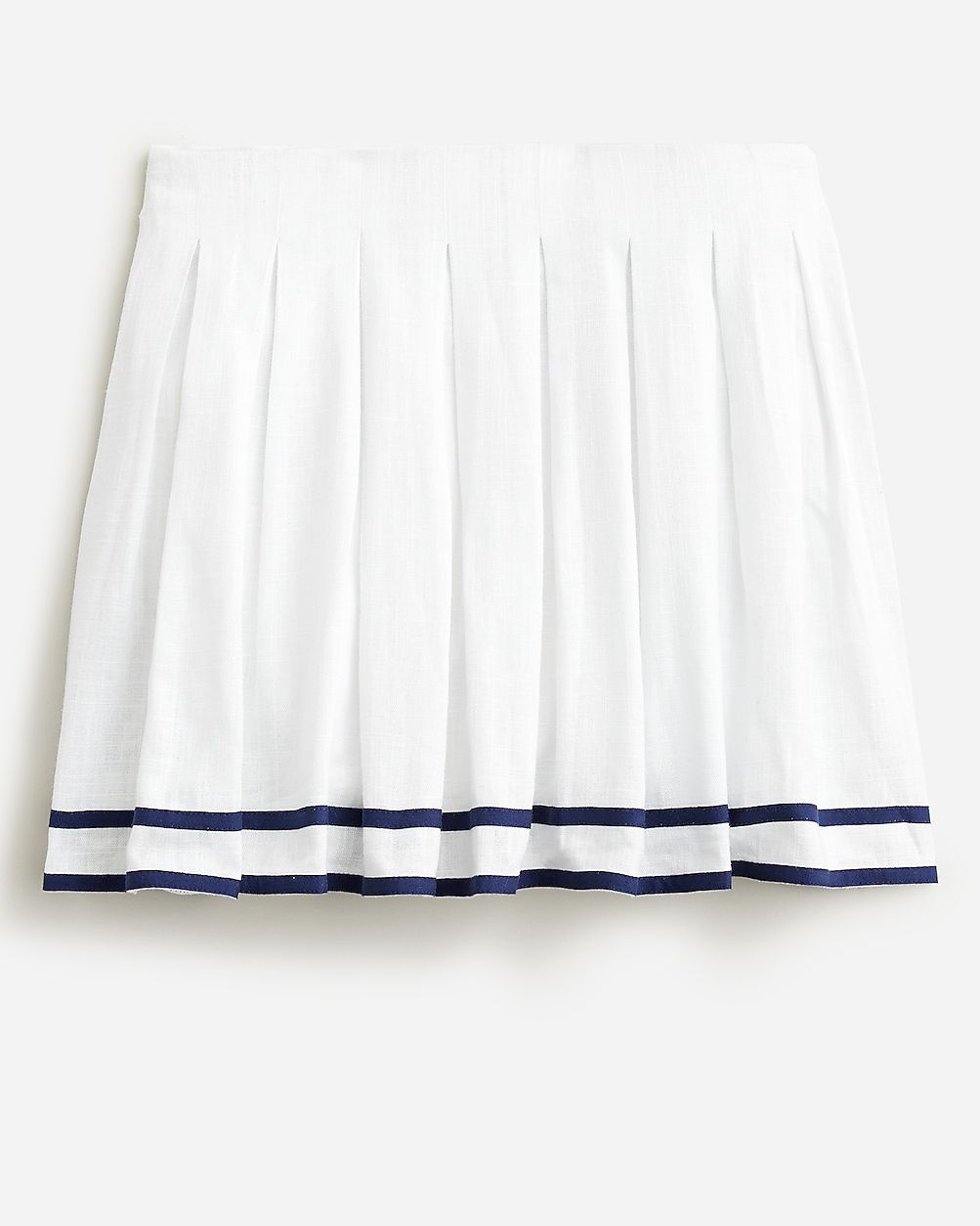Girls' striped pleated skirt in linen blend | J.Crew US