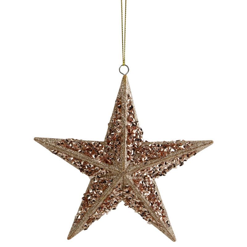 Northlight 5.5" Rose Gold Star Shaped Christmas Ornament | Target