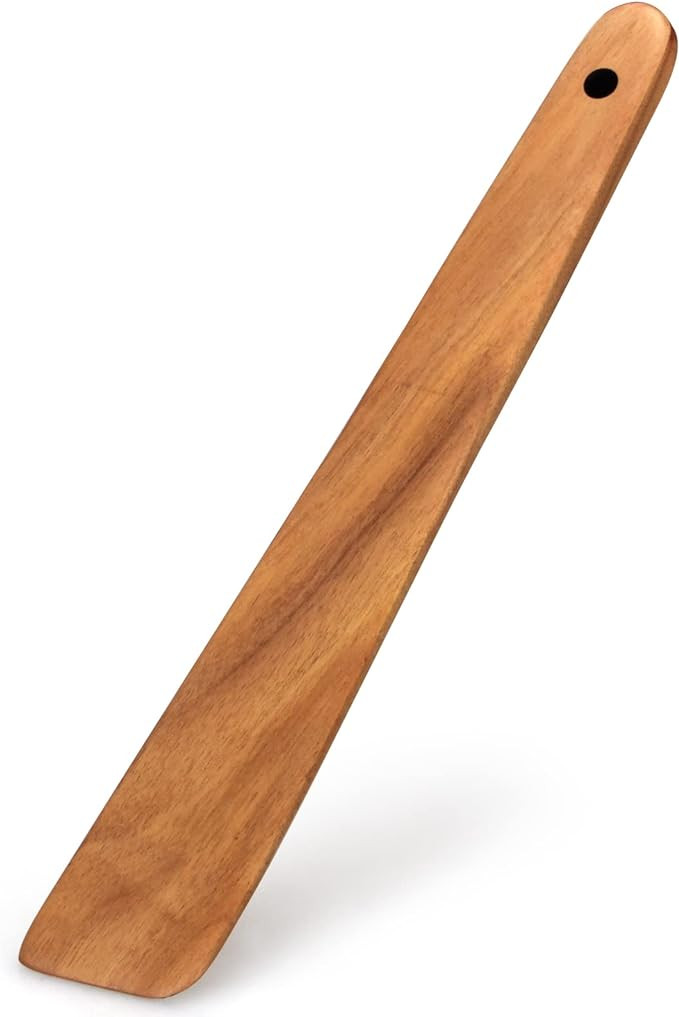 12 Inch Teak Wood Spatula for Cooking Non Toxic Kitchen Utensil Scraper Spurtle Kitchen Tools Fla... | Amazon (US)
