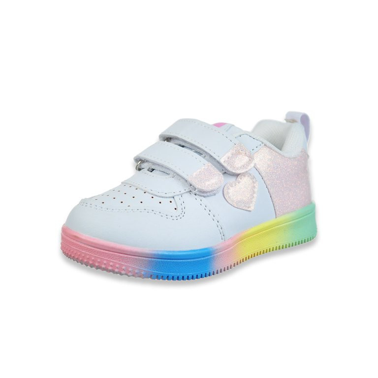 Gerber Toddler Girls Hook & Loop Fashion Sneaker, Sizes 4-6 | Walmart (US)