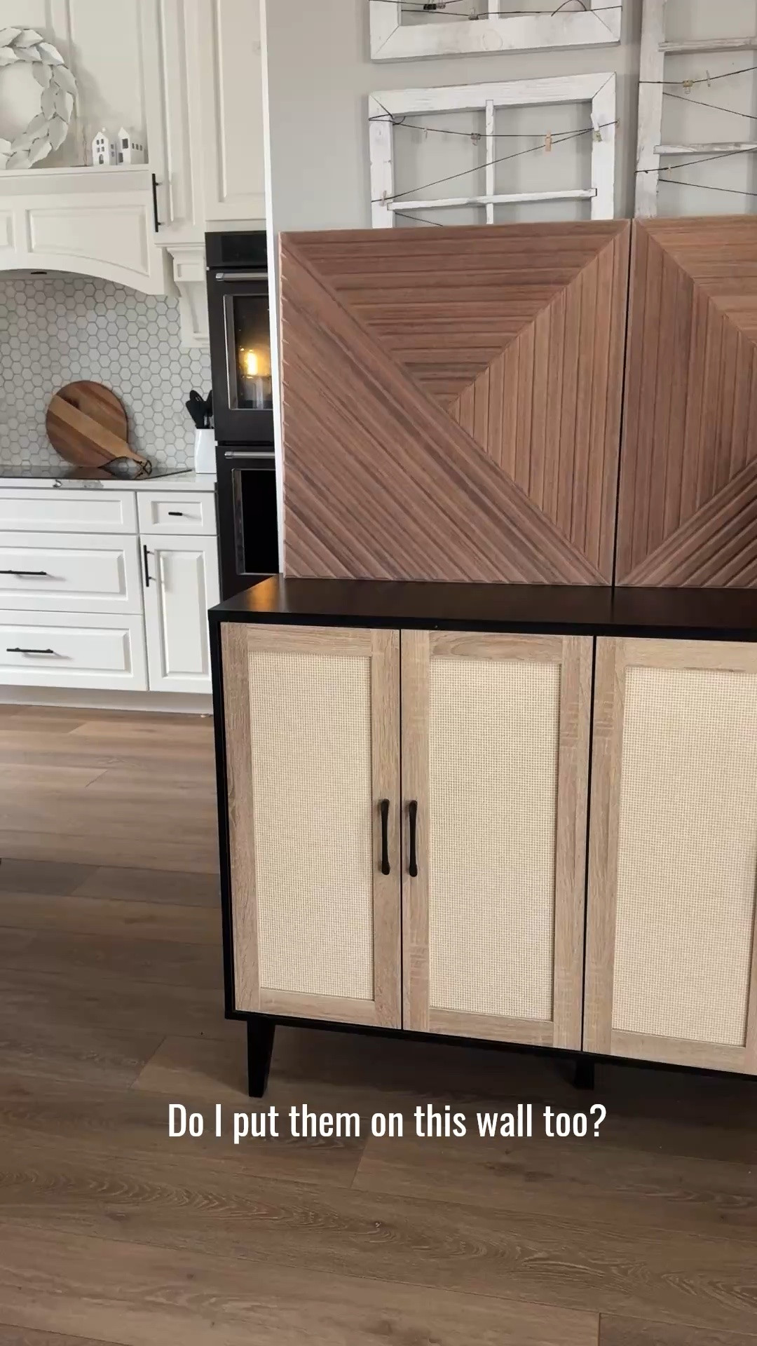 I just realized these panels fit perfectly across the credenza wall! They’re looking more “red” toned on camera…. What do I do here?!

#LTKstorytime #LTKdayinmylife #LTKHome