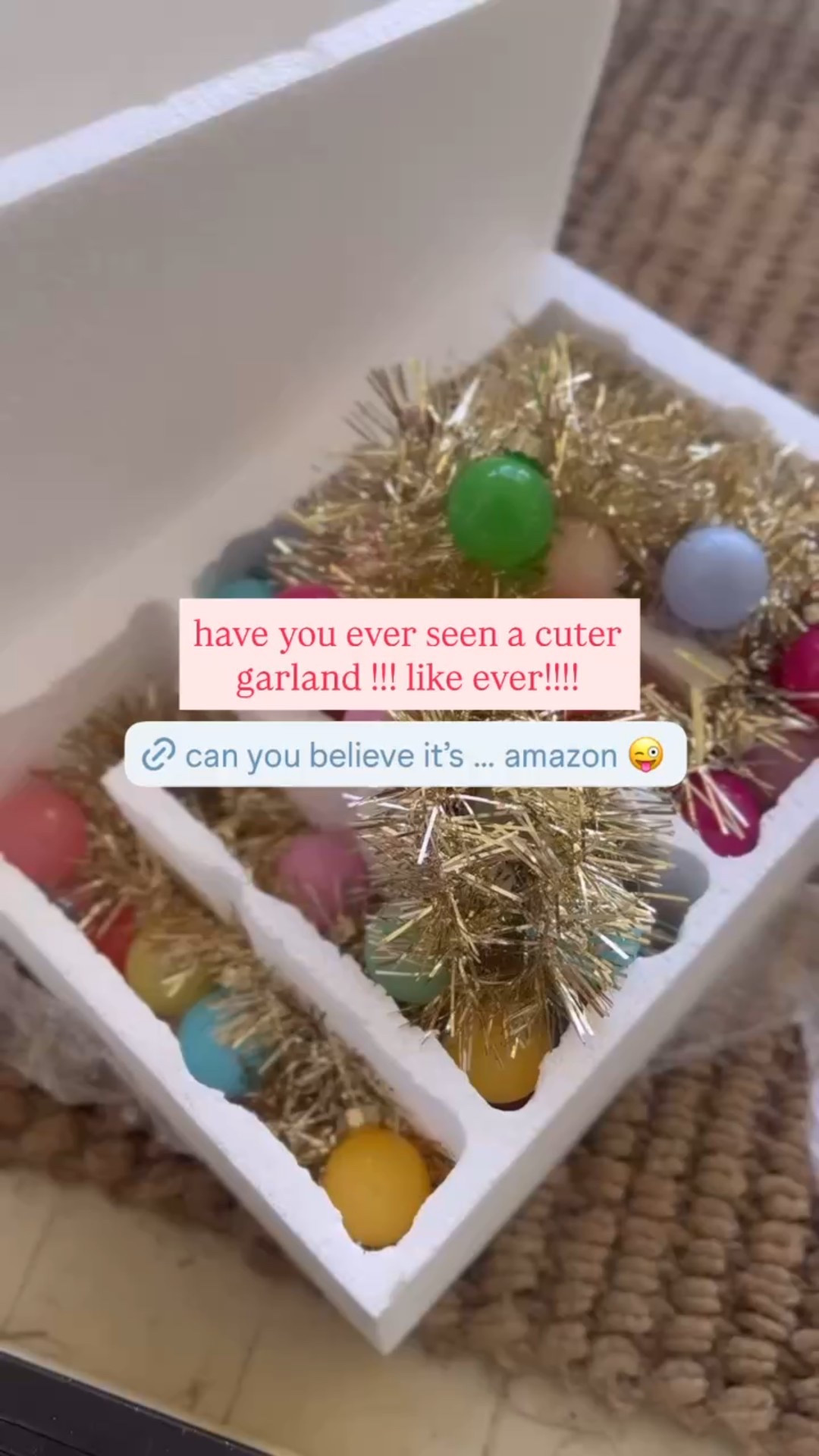 The absolute cutest ornament garland from Amazon! 

#LTKHoliday #LTKHome #LTKFindsUnder50