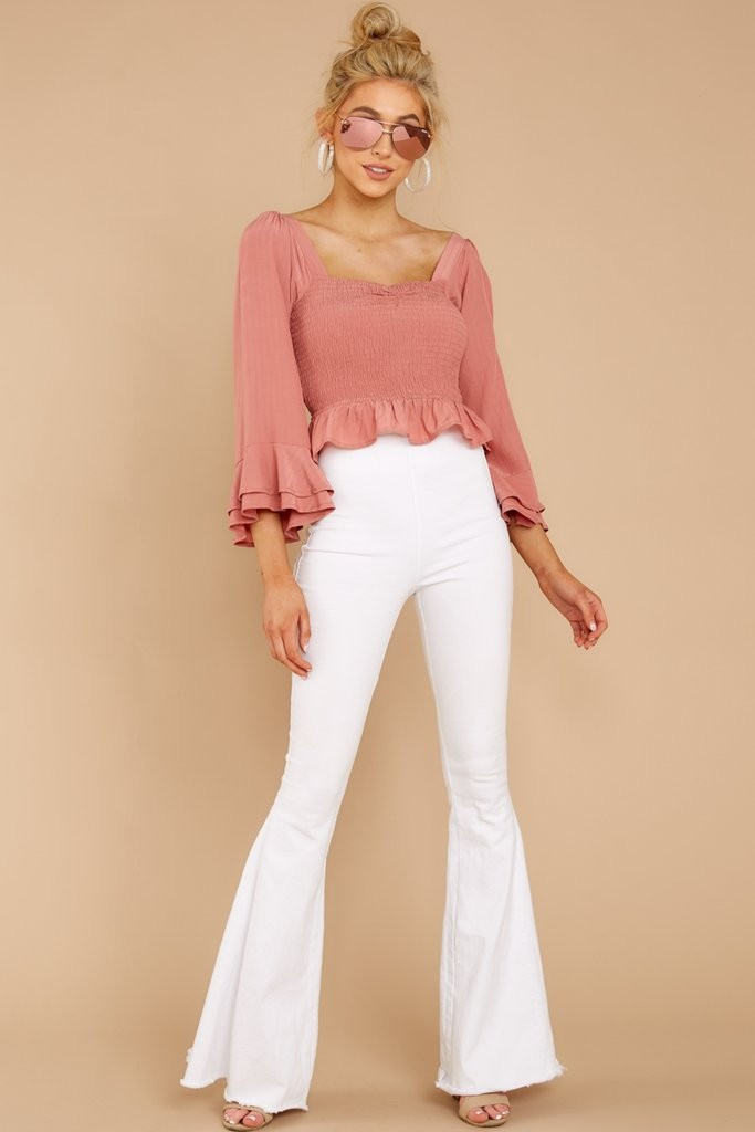 Ruby Blouse In Dusty Rose | Red Dress 