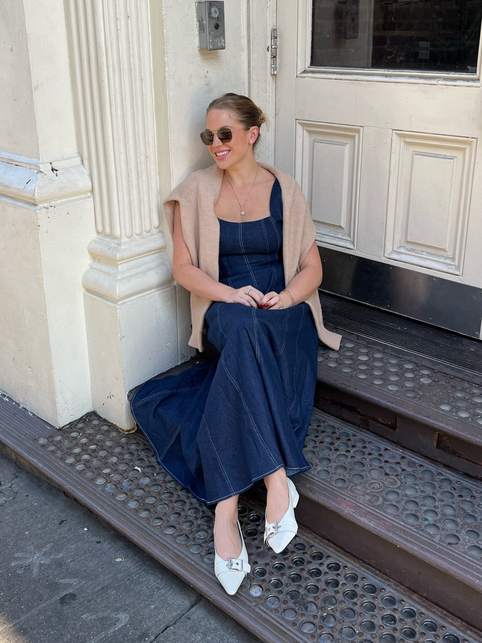 When it’s 80 degrees in October...

This dress is under $100 and I’ve worn it so many times already!

Obsessed with these flats — I went down 1/2 size!

#LTKfindsunder100 #LTKshoecrush #LTKSeasonal