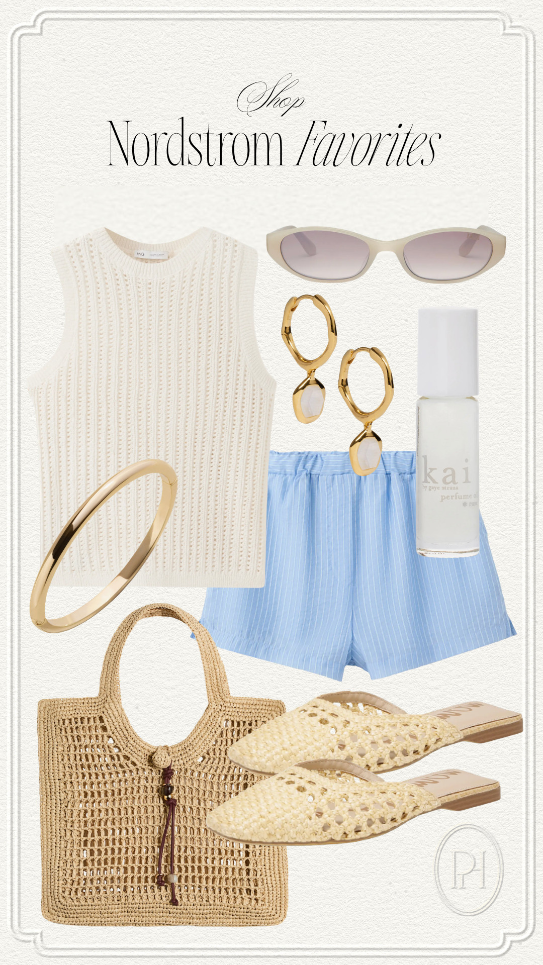 The cutest summer style finds from Nordstrom!

summer fashion, summer outfit, summer looks, seaside looks, beach day look, blue shorts, striped shorts, knit tank tank, knit top, white shirt, white tank top, summer handbag, straw mules, summer tote bag, purse, raffia mules, summer shoes, summer footwear, flats, earrings, gold bangle bracelet, roll on perfume, fragrance, white sunglasses 

 #LTKgrwm #LTKootd #LTKSeasonal
