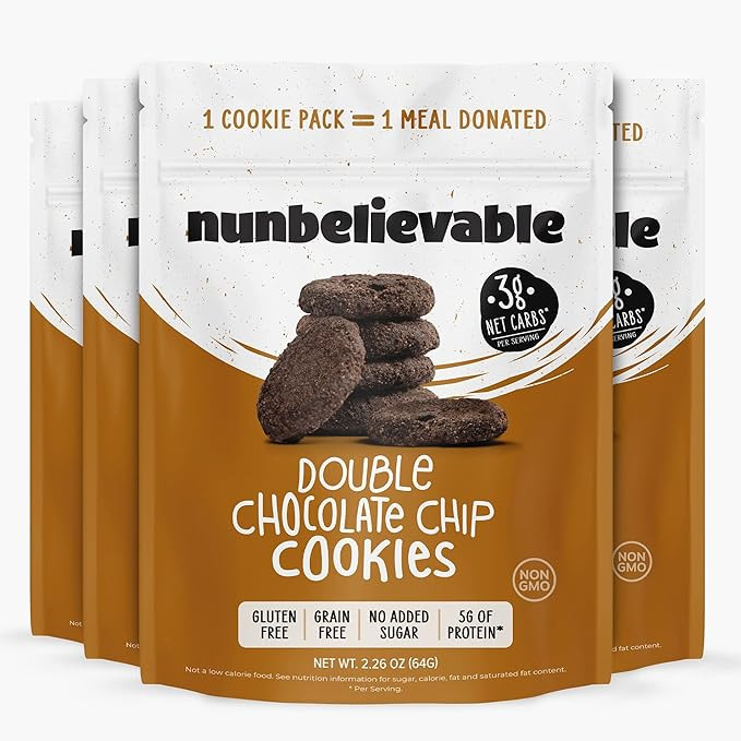 Nunbelievable Double Chocolate Keto Cookies, Healthy Keto Desserts, Gluten Free and Sugar Free Sn... | Amazon (US)
