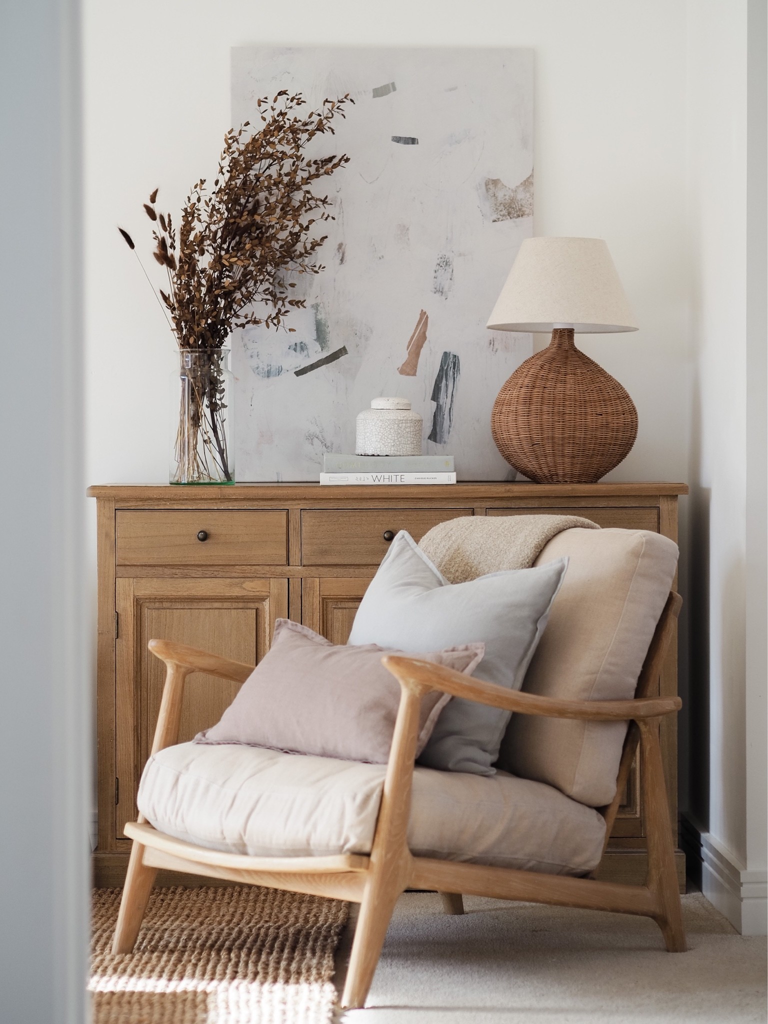 Calming neutral corner with seasonal pops of brown #interiors #interiorstyling #livingroom 

#LTKhome #LTKSeasonal #LTKeurope