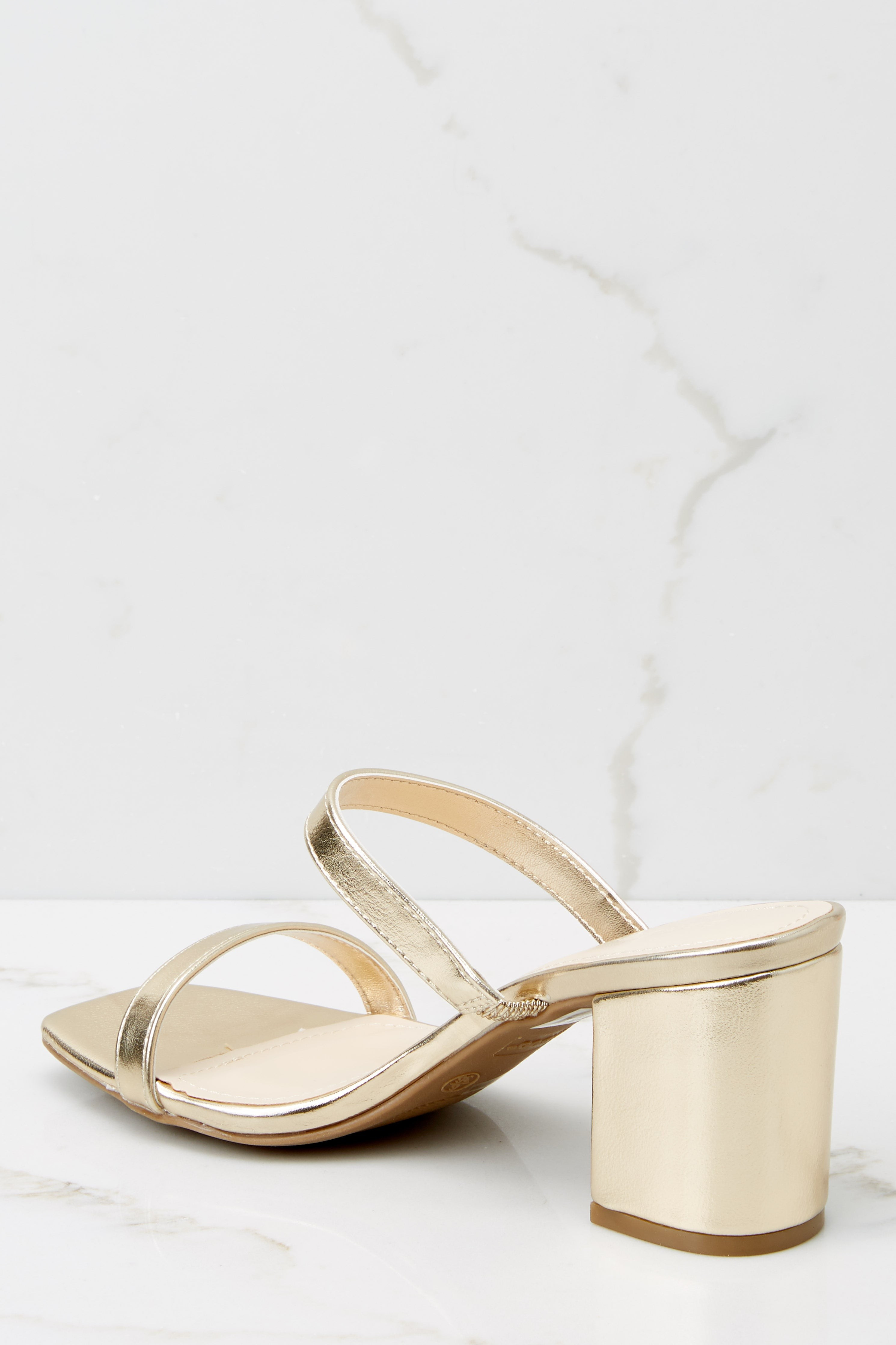 Fervently Fierce Gold High Heel Sandals | Red Dress 