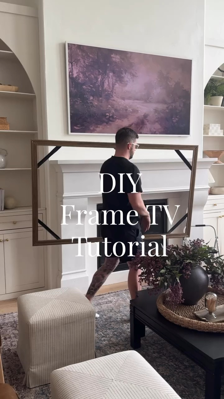 You guys asked for this tutorial so here it is! We saved around $700 by making our own frame for our frame tv and it’s so easy to do! When it’s not in the budget, diy instead 🙌 follow along @ourmountainsidehome_1 and then comment FRAME to receive the 🔗 to all of the supplies to make your own!  DIY, diy frame tv, boujee on a budget, home decor, couples who diy, attainable diy, collected home, home styling, home decor, Nancy Meyers aesthetic, vintage style.  #diy #diyframetv #nancymeyersinteriors #homemade #budgethome https://liketk.it/5KlIA
