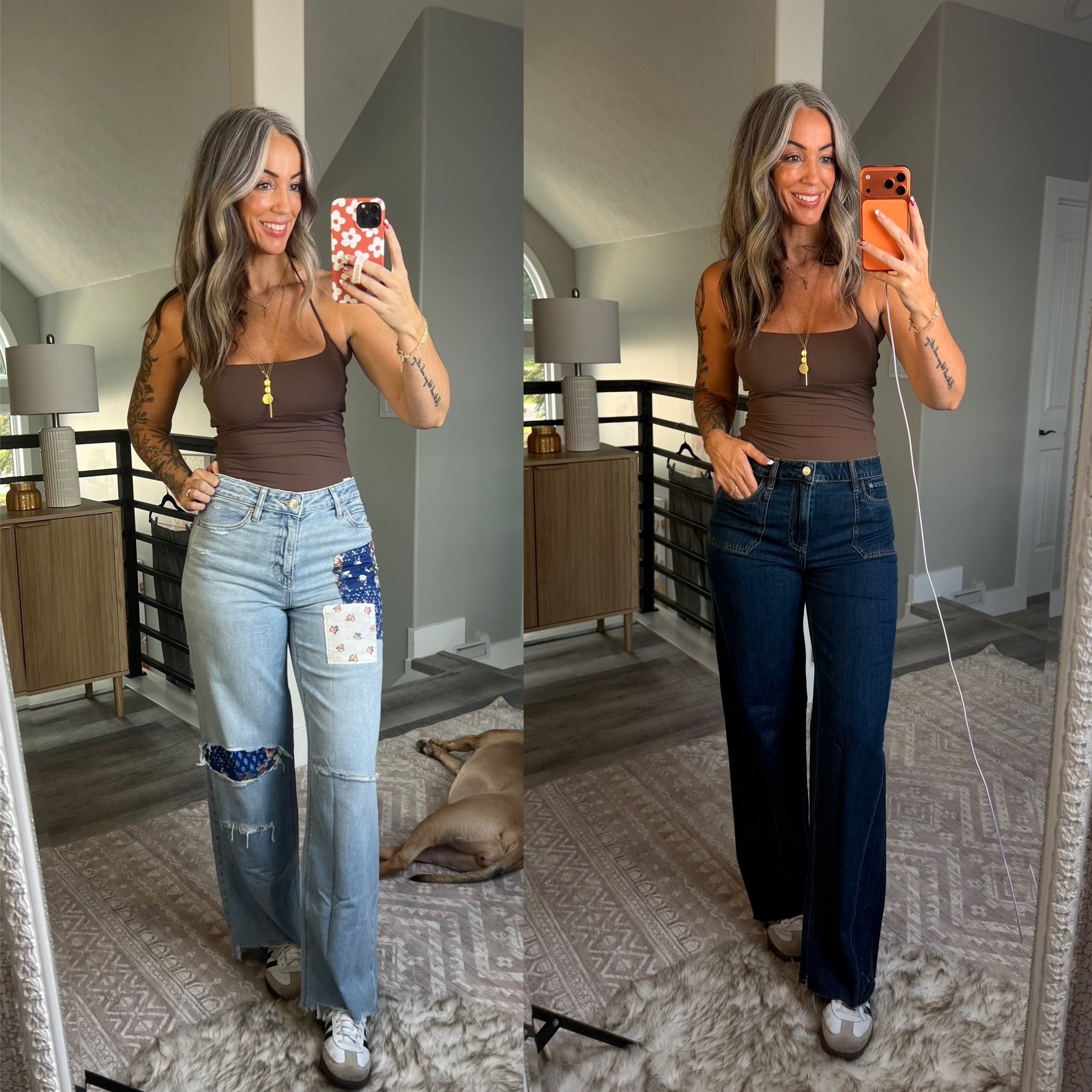New @American Eagle Outfitters dreamy drape jeans! Size down in these I wear size 4 long.

#LTKgrwm #LTKootd #LTKOver40