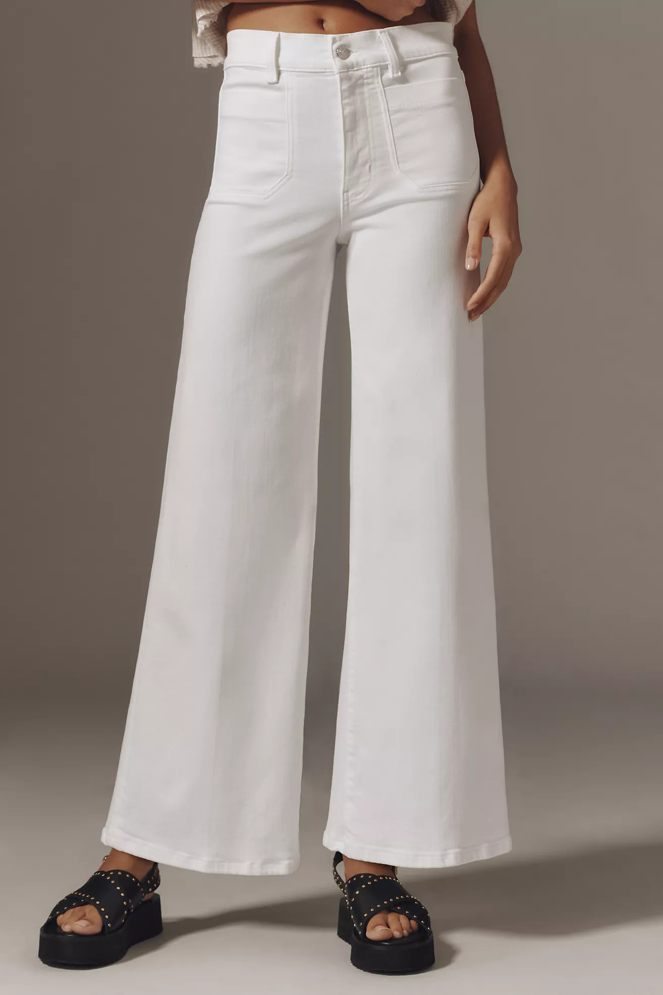 FRAME Le Slim Palazzo Modernist Pocket High-Rise Wide-Leg Jeans | Anthropologie (US)