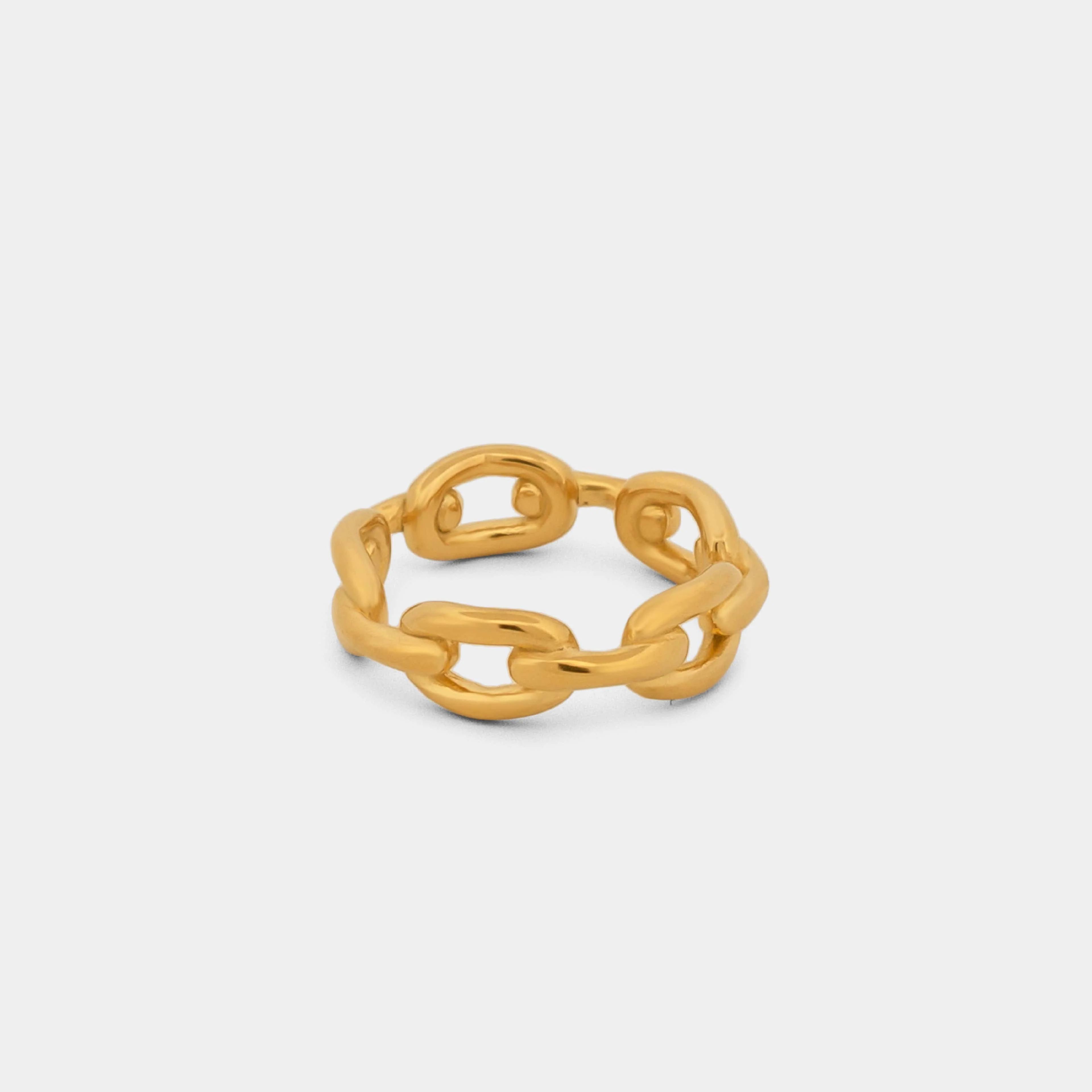 Elise Bold Chain Ring | LINK'D THE LABEL