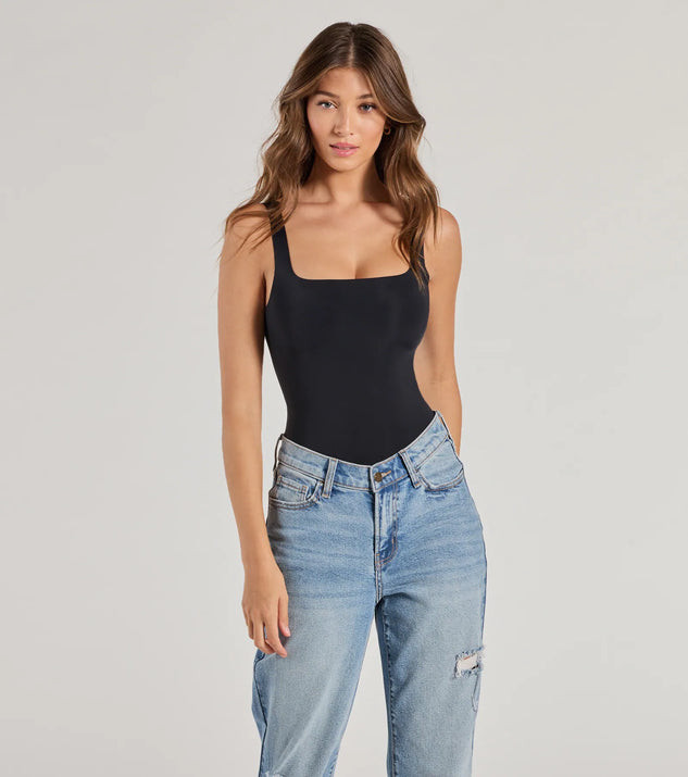 Fab Foundations Sleeveless Square Neck Bodysuit | Windsor Stores